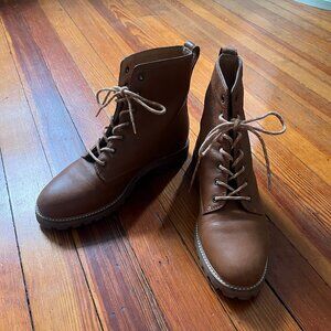 Madewell the Claire Leather Lace up Ankle boots Sz. 7